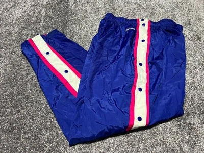 Spalding TEAR-AWAY PANTS Nylon Snap Purple Hot Pink X-Large Vintage 1980’s - Image 1 of 4