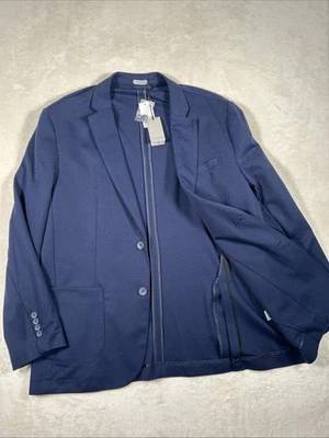 Giasone Blazer Men Large Unstructured Lightweight Jacket Stretch Navy NWT - Image 1 of 4