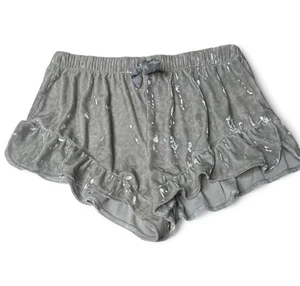 Pantalones Cortos Victoria's Secret Rosa Claro Terciopelo Cordón Volantes, Talla M, Nuevos con Etiquetas - Imagen 1 de 3