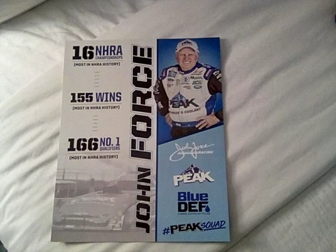 2023 JOHN FORCE PEAK BLUE DEF NITRO FUNNY CAR NHRA POSTCARD Cover