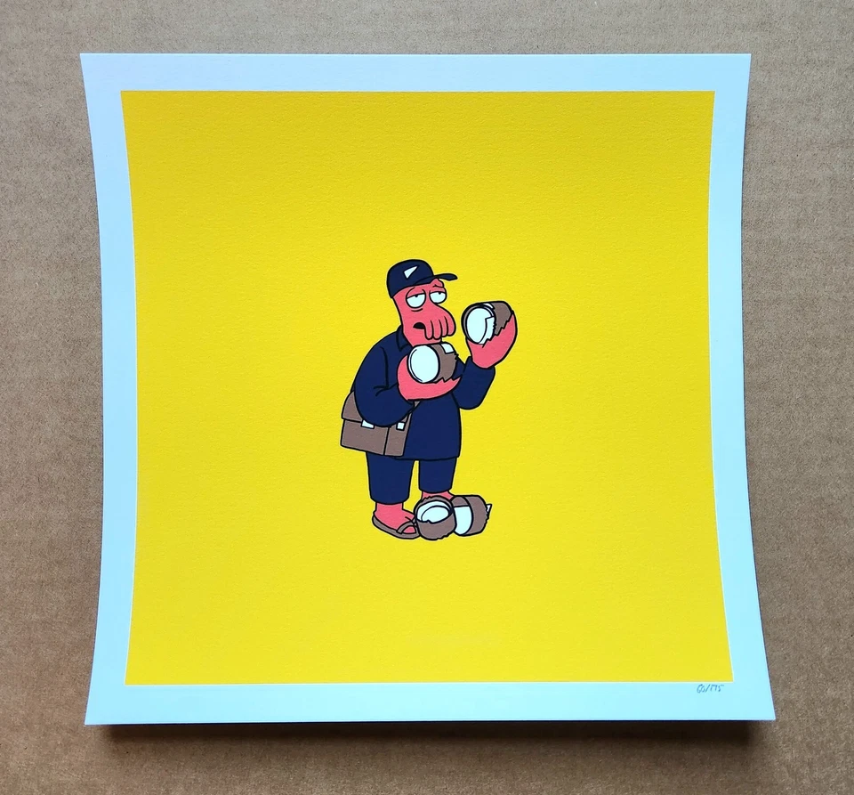 Póster Zoidberg Futurama impresión artística 2022 tubo posterior a falla Thornley Raid71 BNG #/175 Foto 1 de 1