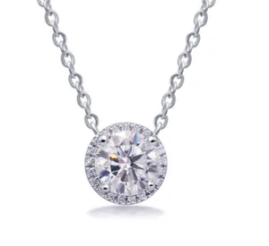 1 Karat Anhänger mit Halskette 925 Sterling Silber - Bild 1 von 5