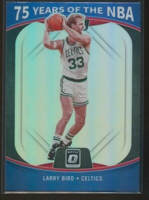 Larry Bird 2021-22 Panini Prizm Silver Optic 75 Years of the NBA #36 HOF - Image 1 of 2