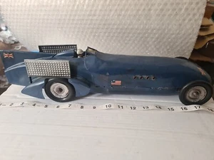 Vintage 1928-30's Kingsbury Toys USA BLUEBIRD Clockwork Land Speed Record Car - Picture 1 of 24