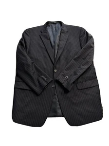 Tommy Hilfiger Mens Pinstripe 50L Wool 2-button blazer Navy blue 50 Long - Picture 1 of 12