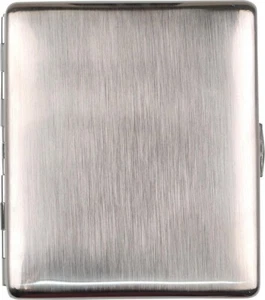 Jean Claude Zigarettenetui Metall nickel gebürstet 9er mit Bügel - Bild 1 von 3