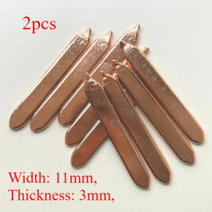 Copper Flat Heat Pipe for Cooling Laptop CPU GPU Heatsink 11mm x 3mm, L 50-400mm - Picture 1 of 6
