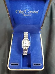 Oleg Cassini Uhr mit Swarovski klaren Kristallen, Japan Quarz, Perlmutt - Bild 1 von 23