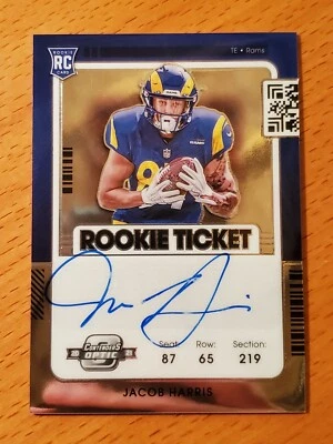 2021 Contenders Optic #138 Jacob Harris UCF LA Rams Rookie TE Prizm Auto - Image 1 of 2