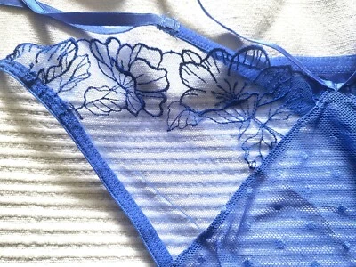 NUEVO Tanga Azul Cuerda Sin Problemas Foto 1 de 4