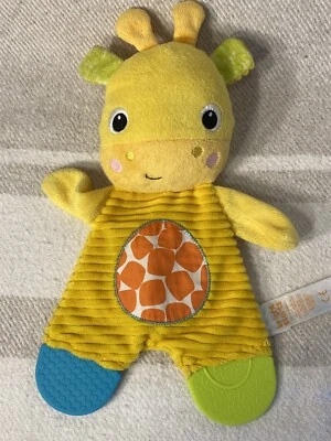 Bright Starts Teether GiraffeBaby Sensory Security Blanket Yellow Textured Lovey - Image 1 of 4