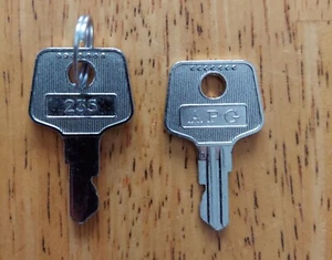 APG Vasario 235 Cash Drawer Key Pair Fits NCR, HP, MICROS, Square, Revel, & More - Picture 1 of 5
