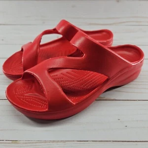 DAWGS Womens Size 5 Red Z Strap Lightweight Slide Sandals - Picture 1 of 9