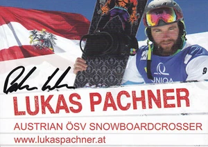 Lukas PACHNER - Austria, 6. Plazo Mundial 2017 Snowboard, Autógrafo Original! - Imagen 1 de 1
