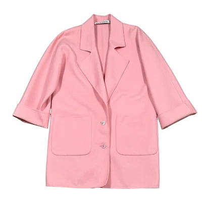 RARE Vintage I Magnin Classic Unlined Coat in Light Pink Sz 6 Wool (?) - Image 1 of 4