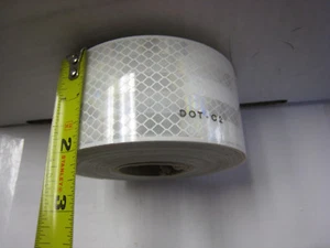   WHITE  Reflective   Conspicuity  Tape 2" x 25 feet DOT-C2 - Picture 1 of 3