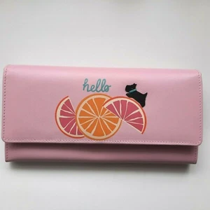 RADLEY - SQUEEZE THE DAY - DOG - PALE PINK LEATHER MATINEE PURSE WALLET RRP £89 - Picture 1 of 11