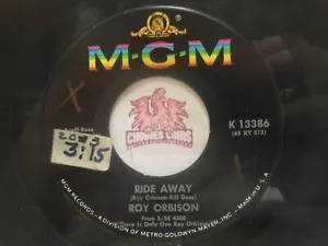 Roy Orbison – Ride Away / Wondering, 45 RPM VG (EF) - Picture 1 of 2