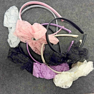 6 Pcs Bow Lace Headbands for Girls Headband with Bows Hair Bands for Kids - Picture 1 of 6