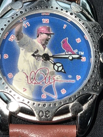 MLB Mark Mcgwire Cardinals MLBP Leather 9.5" Watch Big Mac 1998 Cover