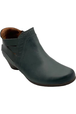 Cobb Hill Leather Woven Ankle Bootie Laurel Teal - Image 1 of 3