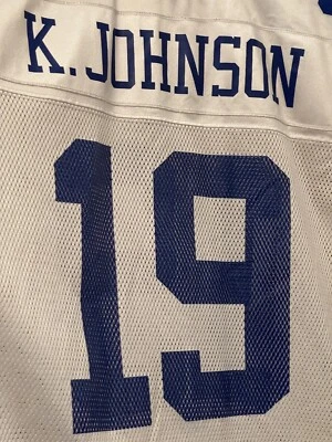 Dallas Cowboys #19 Keyshawn Johnson Reebok On Field White Jersey XL - Image 1 of 4