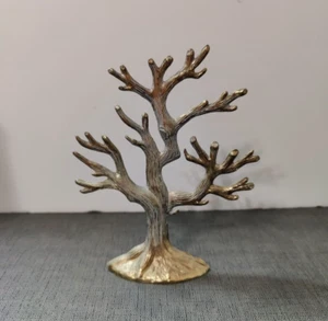 Vintage Brass Tree Jewelry Holder Decoration 7" Tall & 5" Wide - Picture 1 of 5