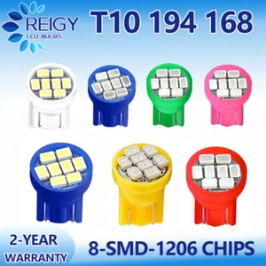 100Pcs T10 8smd 1206 LED Car Interior Light Auto Wedge Instrument Light Bulbs - Picture 1 of 15