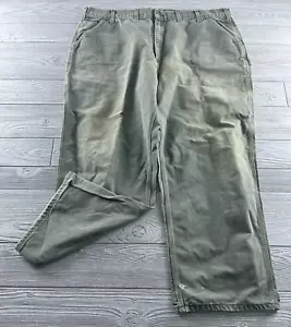 Carhartt Men's Duck Canvas Carpenter Pants Dungaree Fit B11-MOS Green 44x30 - Picture 1 of 14