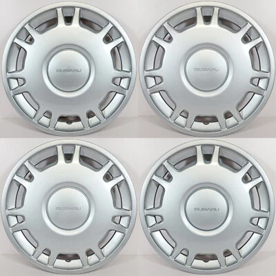 1995-1998 Subaru Legacy # 60525 14" Hubcaps / Wheel Covers OEM 28811AC130 SET/4 - Image 1 of 4