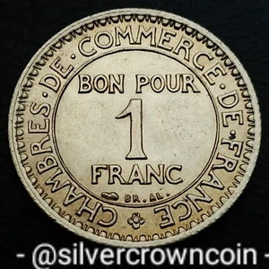 France 1 Franc 1923. KM#876. One Dollar coin. Mercury Seated. No mint mark. - Picture 1 of 7