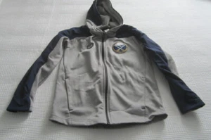 Preowned Youth Small NHL Buffalo Sabres Hooded Zip Front Gray & Blue Sweatshirt - Picture 1 of 7
