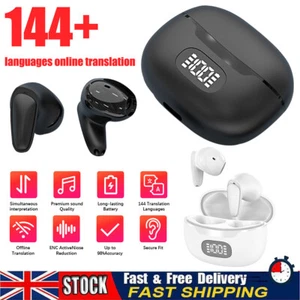 Bluetooth Translator Earbuds 144 Languages Real Time Online OffLine Translation· - Picture 1 of 14