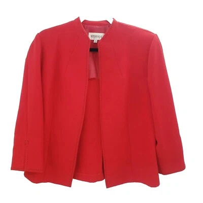 Chaqueta Studio 1 ROJA para mujer talla 12 grande forrada frente abierto puntada para correr acento Foto 1 de 4