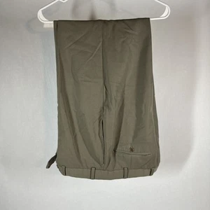 Brooks Brothers Men’s 100% Wool Pants 346 Size 37 X 31 Tan Business Small Stain - Picture 1 of 13