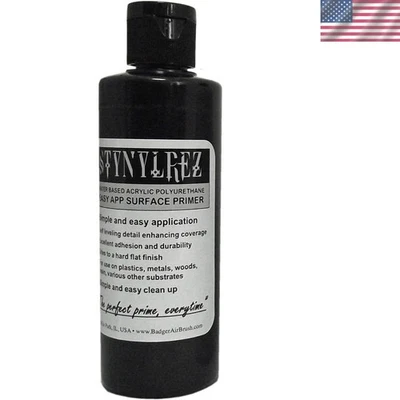 Airbrush Primer Black 4oz Water Based Acrylic Polyurethane for Models Craft - Изображение 1 из 2