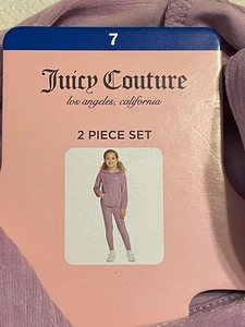 NWT! Juicy Couture Girls 2pc Tracksuit Set! Size 7 - Picture 1 of 11