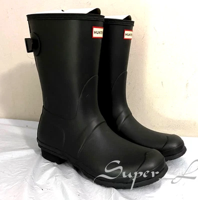 NOVAS Botas de Chuva Curtas Ajustáveis Traseiras Originais Femininas Hunter - TAMANHO 9 - PRETO - Imagem 1 de 4