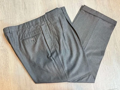 Pantalones de traje a medida personalizados de cachemir negro de alta gama de diseñador 2XL Foto 1 de 4