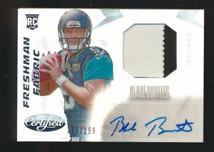 2014 CERTIFIED FRESHMAN FABRIC 2 COLOR /199 JERSEY AUTO BLAKE BORTLES JAGUARS - Picture 1 of 1