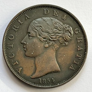 Victoria Halfpenny 1854 GEF - Picture 1 of 2