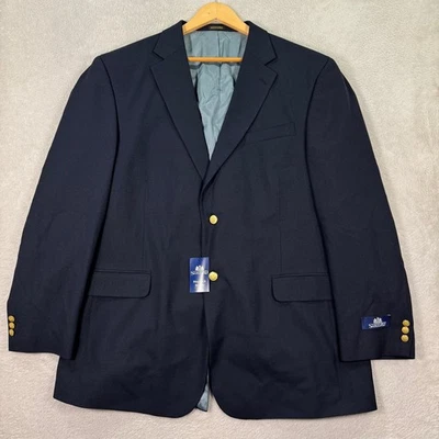 NUEVO Blazer vintage Stafford para hombre azul marino saco 46L lana botones dorados stock muerto Foto 1 de 4