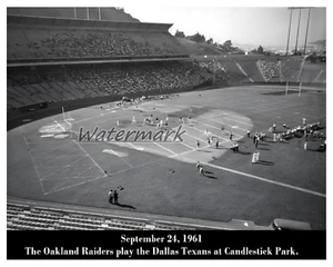 AFL 1961 Oakland Raiders vs Dallas Texans Candlestick Park 8 x 10 Foto - Bild 1 von 1