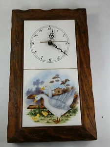 Duck Tile Clock H&R Johnson Made in England Tile - Picture 1 of 8