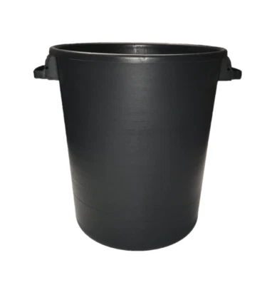 BLACK 50L DIY BUILDERS CEMENT CONCRETE PLASTER WATER MIXER BIN BUCKET & HANDLES