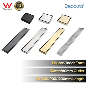 Decaura Baths Tile Insert/Strip Shower Grate Drain Floor Waste Stainless Steel - Picture 1 of 189