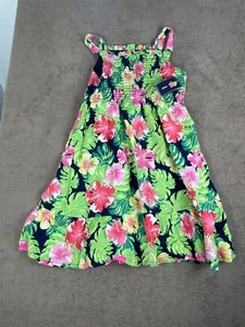 Gymboree Girls Tropical Floral Sundress Size 8 Multicolor Sleeveless Smocked - Picture 1 of 2