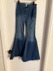 Women “Free People” Jeans Women's 25 Dark Wash Denim Flared jeans. P.O. - Picture 1 of 2