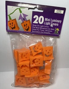 Vintage Halloween Plastic Pumpkin Lantern Light Covers Jack-O’-Lantern Lot of 20 - Picture 1 of 5