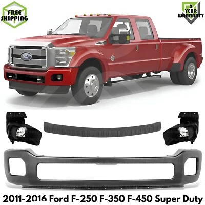Front Bumper Paintable Kit with Fog Light For 2011-2016 Ford F-Series Super Duty Foto 1 de 4